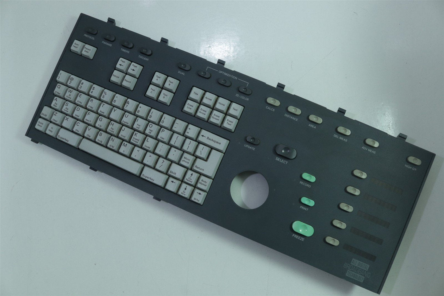 ATL/Phillips HDI-3500 Ultrasound Qwerty Keyboard- Without TrackBall 8395-00359-101E 3