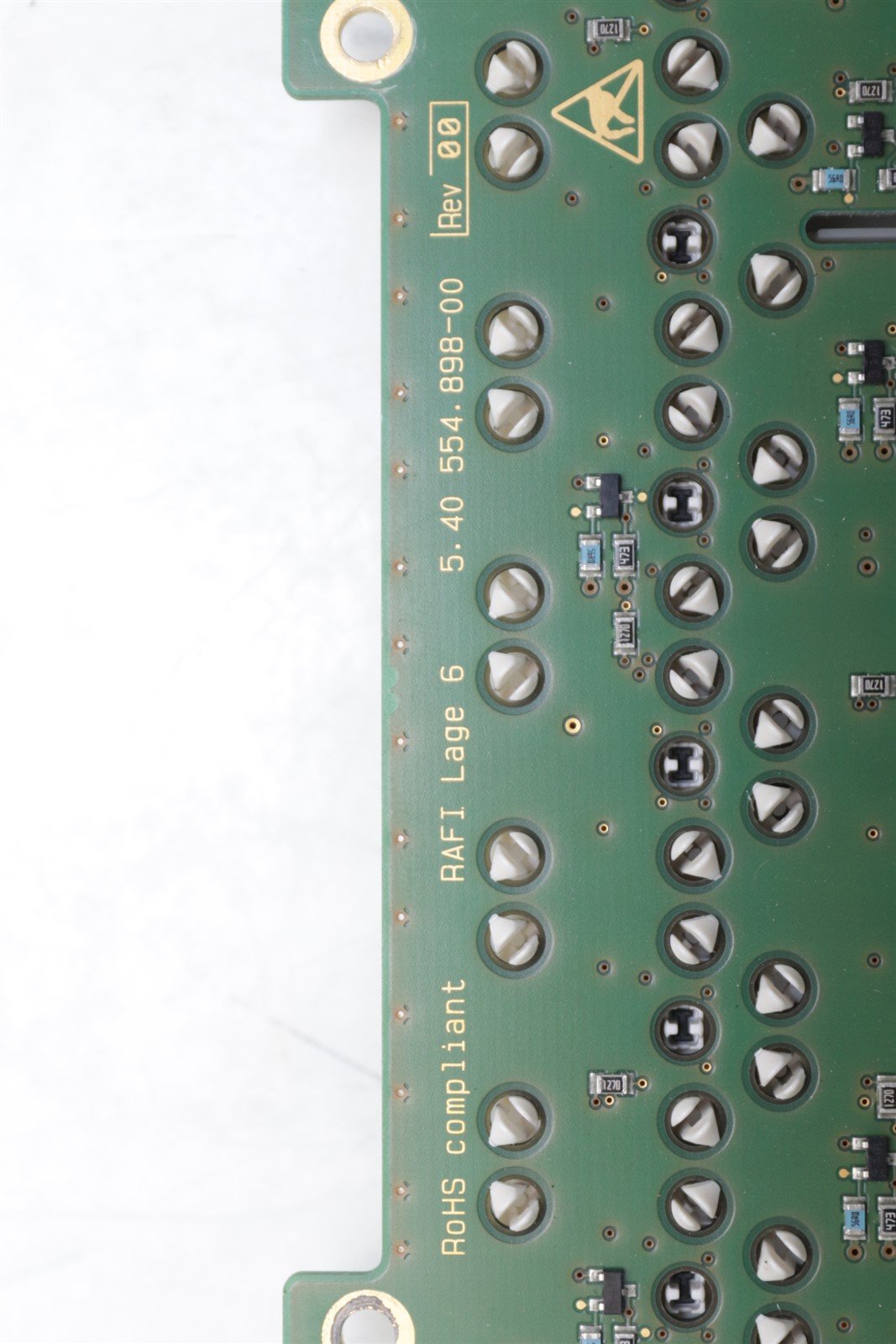 GE HealthCare Vivid S5/S6 KeyBoard Board RAFI Lage 6 5.40 555.898-00