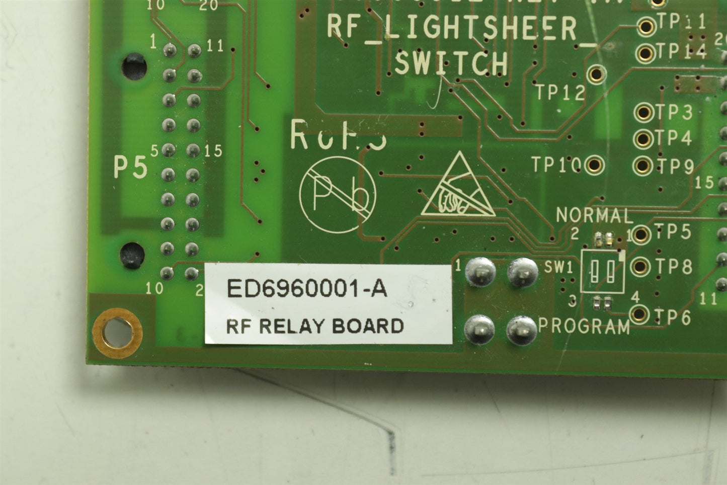 LUMENIS LightSheer RF Relay Board PC6960012 REV. A ED6960001-A