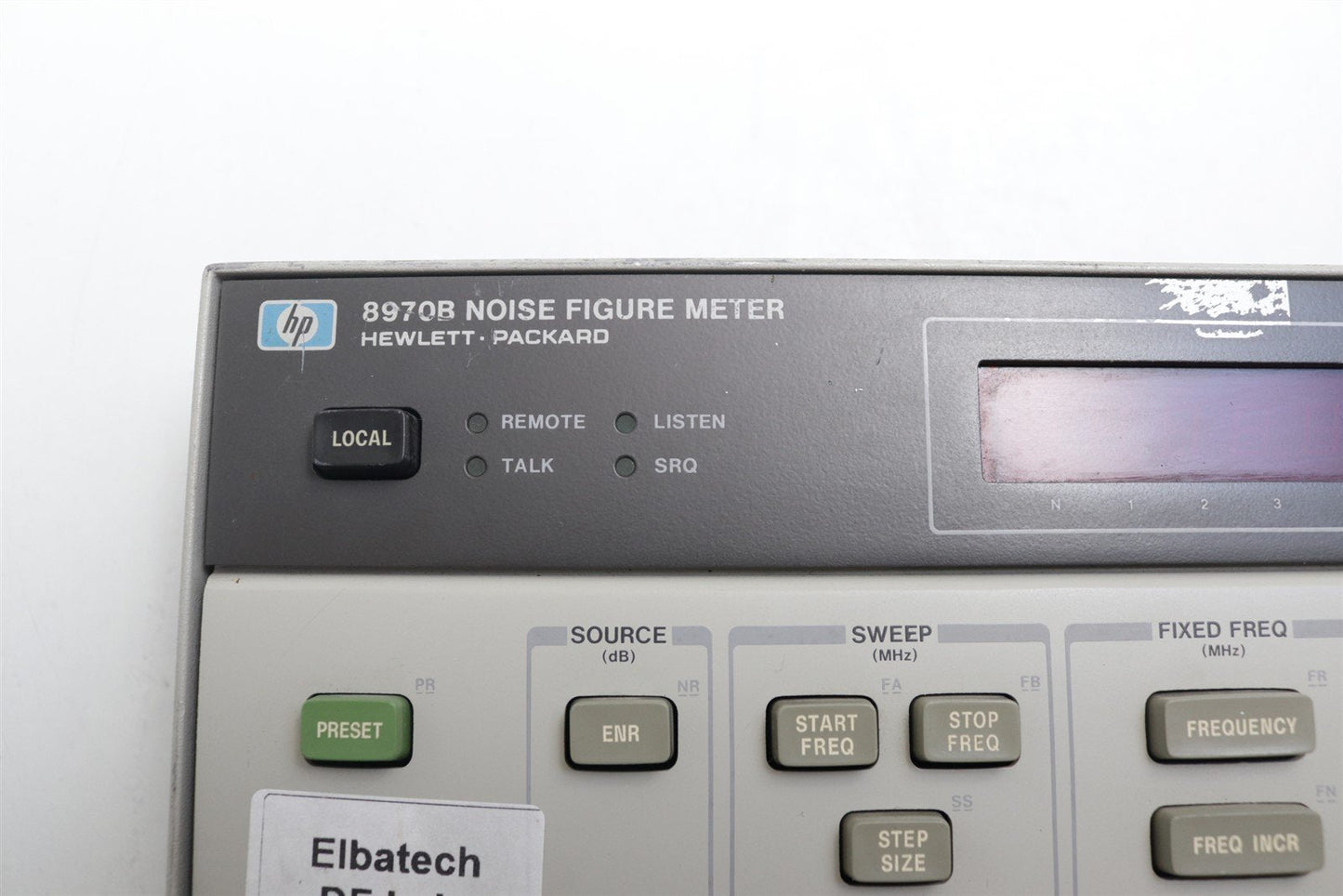 HP Agilent 8970B Noise Figure Meter Front Panel Assy