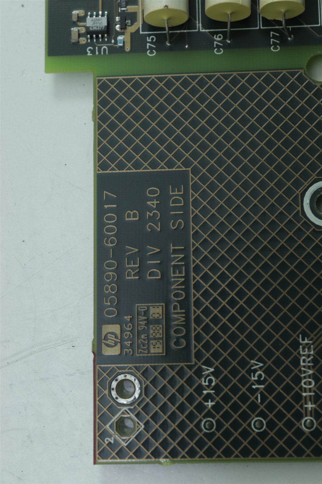 HP Agilent SERIES II GAS CHROMATOGRAPH 5890 Motherboard 05890-60017