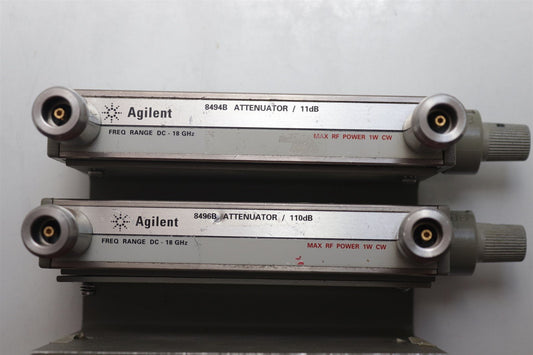 HP Agilent Manual Step Attenuator 11dB & 110dB Set 8494B & 8496B