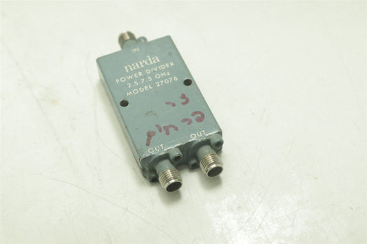 NARDA 27076 Microwave RF Power Divider 2-Way 2.5-7.5GHz SMA(F)