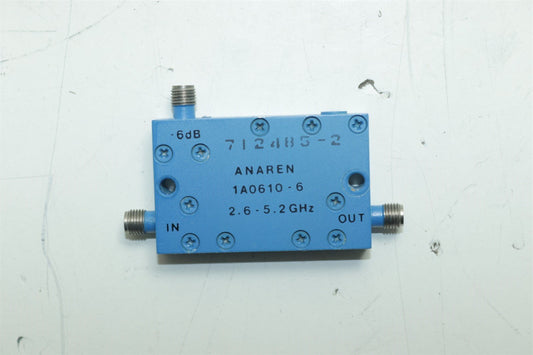 Anaren Inc Under Coupler Directional 2.6-5.2GHz 1A0610-6