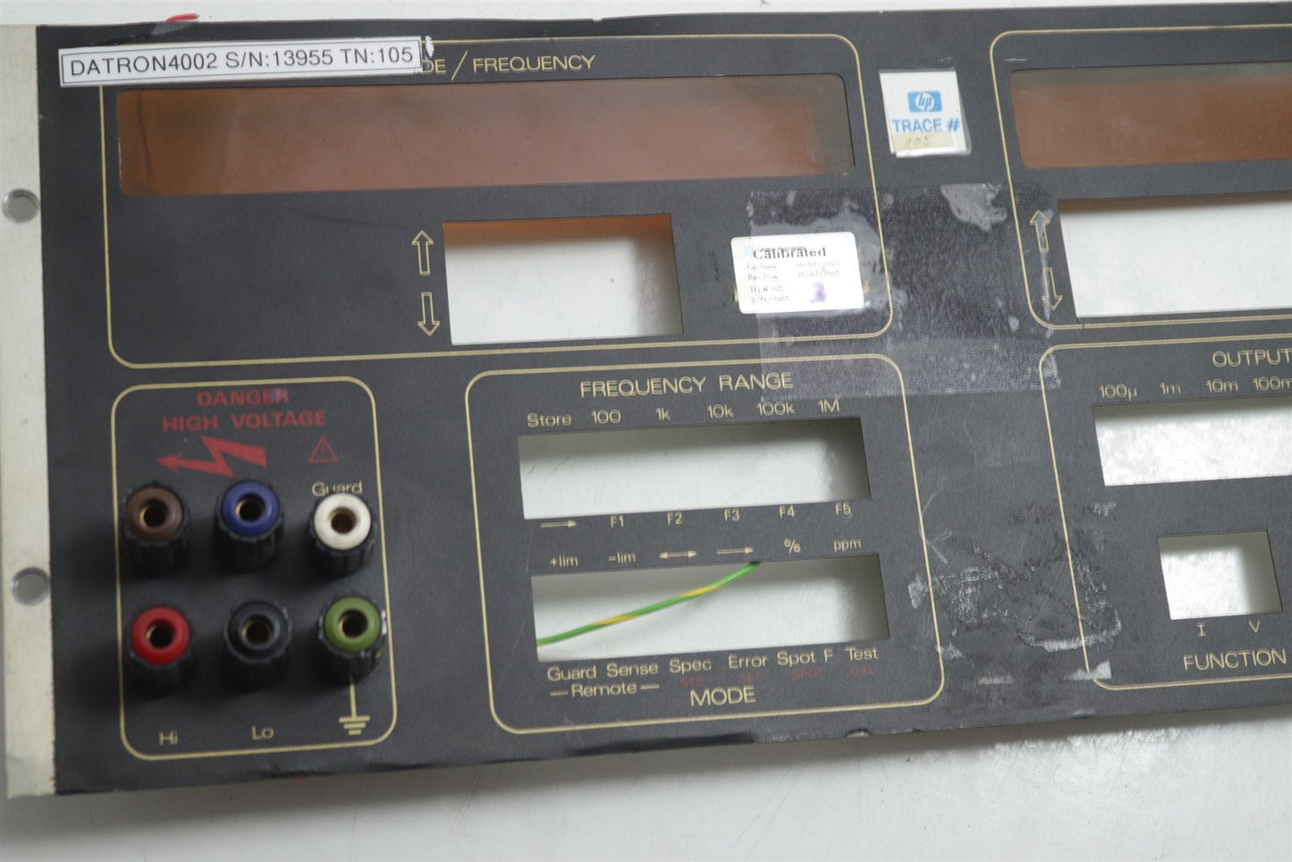 Datron Instruments 4200 Autocal Back Panel