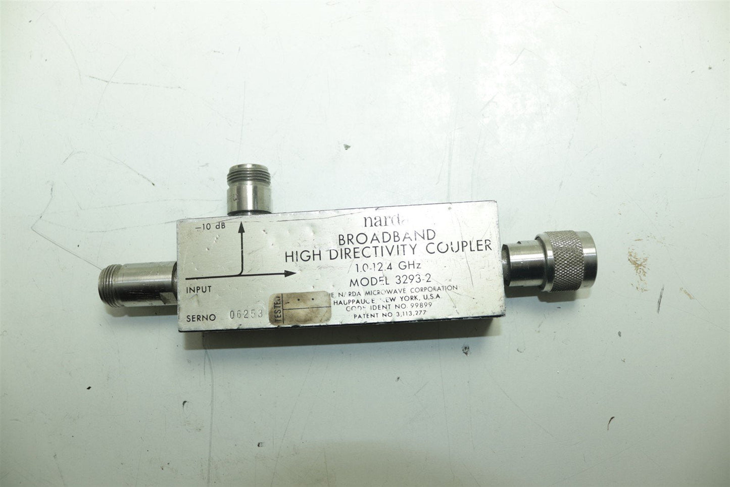 Narda 3293-2 Microline Broadband High Directivity Coupler 1.0 - 12.4 GHz