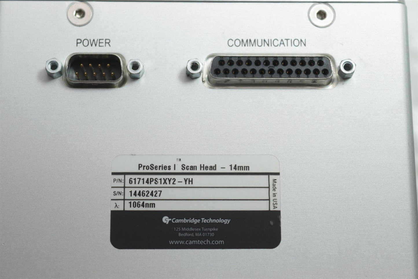 Cambridge Technology ProSeries I Scan Head - 14mm 61714PS1XY2-YH