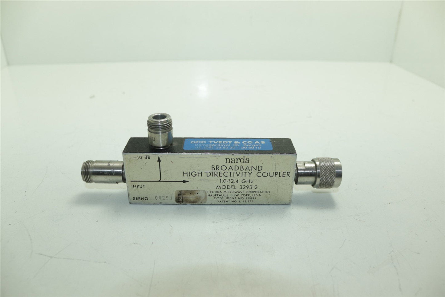 Narda 3293-2 Microline Broadband High Directivity Coupler 1.0 - 12.4 GHz