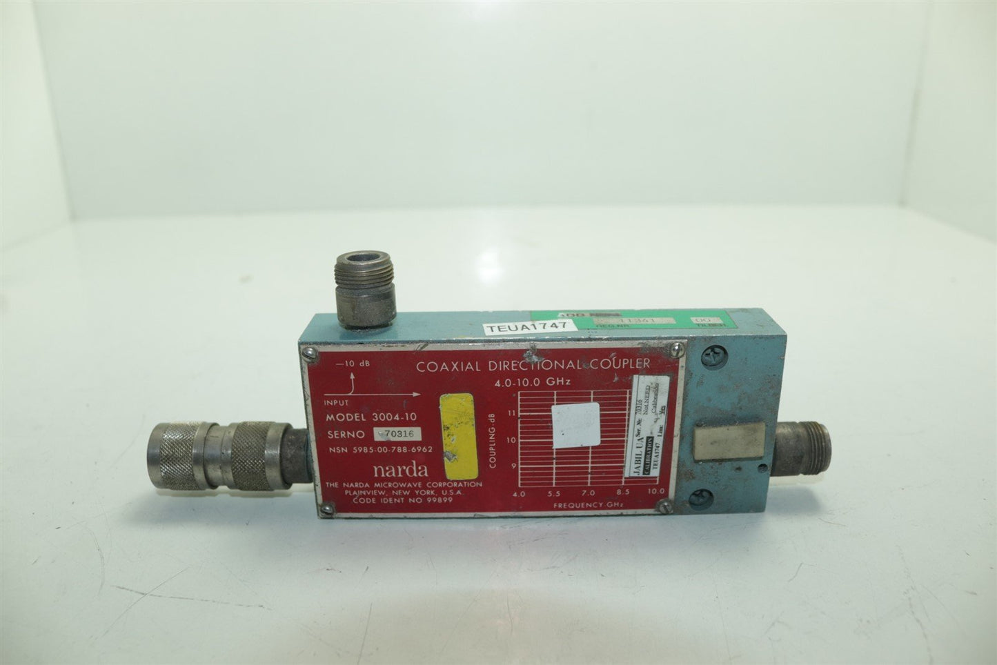 Narda Microwave 3004-10 Coaxial Directional Coupler 4.0 - 10.0 GHz