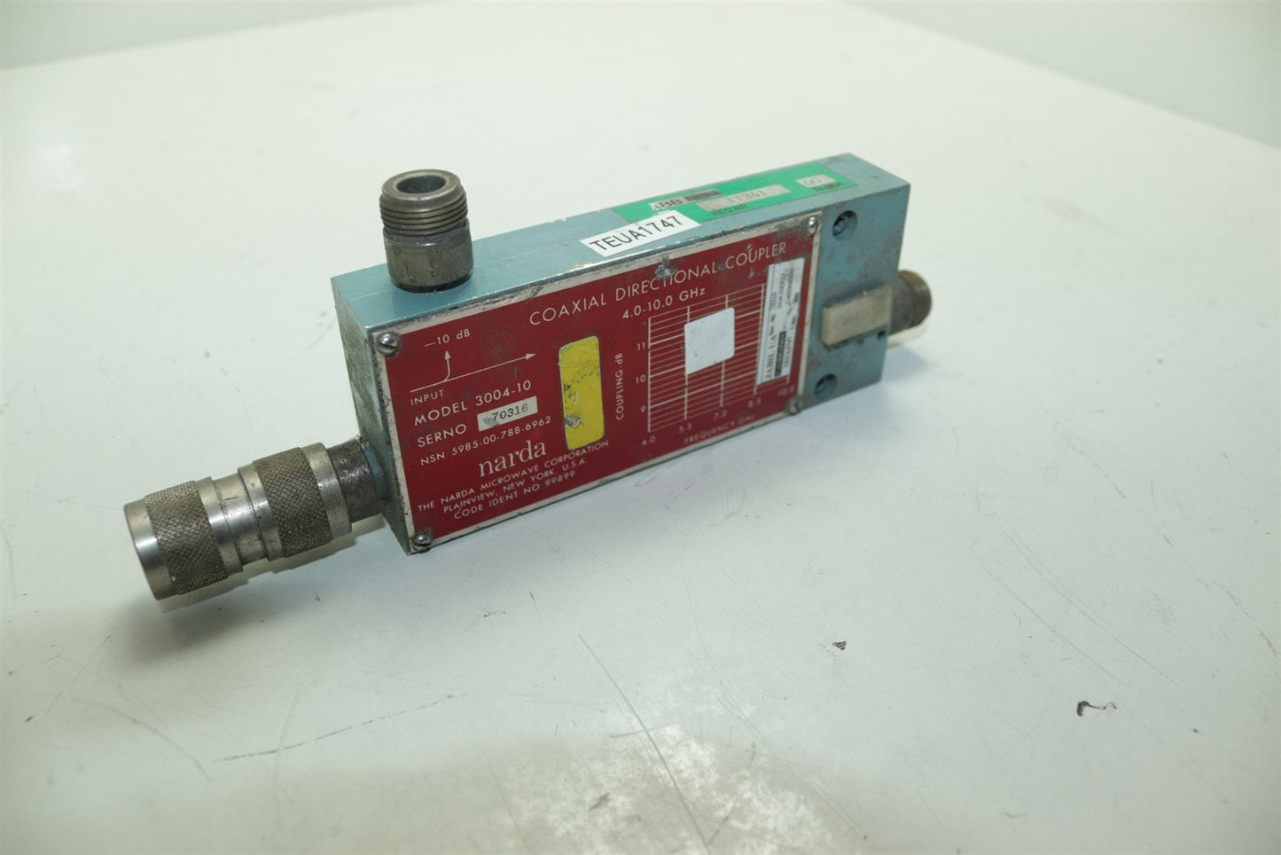 Narda Microwave 3004-10 Coaxial Directional Coupler 4.0 - 10.0 GHz