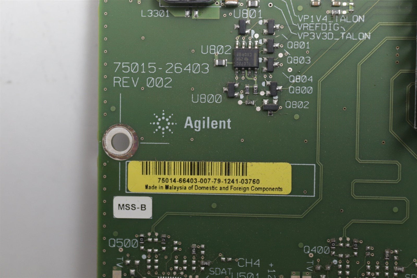 Agilent InfiniiVision Oscilloscope 100MHz DSO-X 2012A Main Board 75014-66403