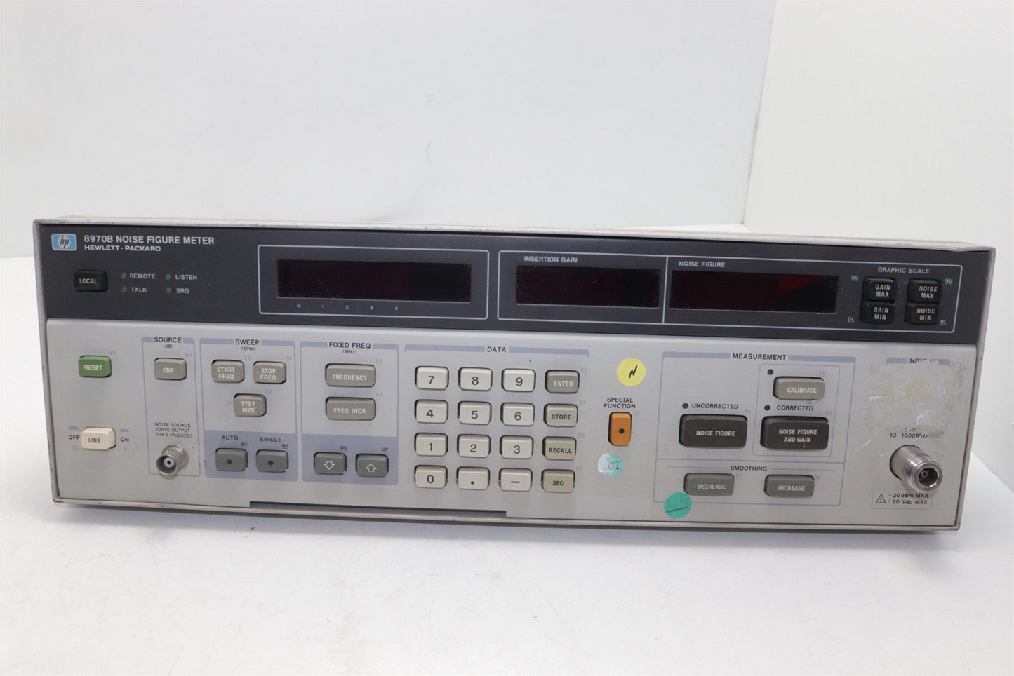 HP Agilent 8970B Noise Figure Meter Front Panel