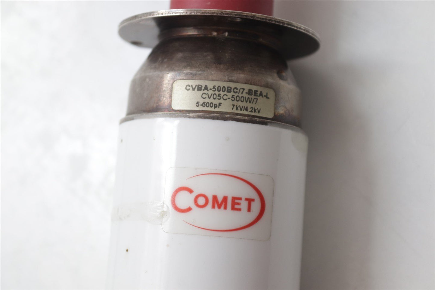 COMET CVBA-500BC/7-BEA-L 5-500pF 7/4.2kV Peak Variable Vacuum Capacitor