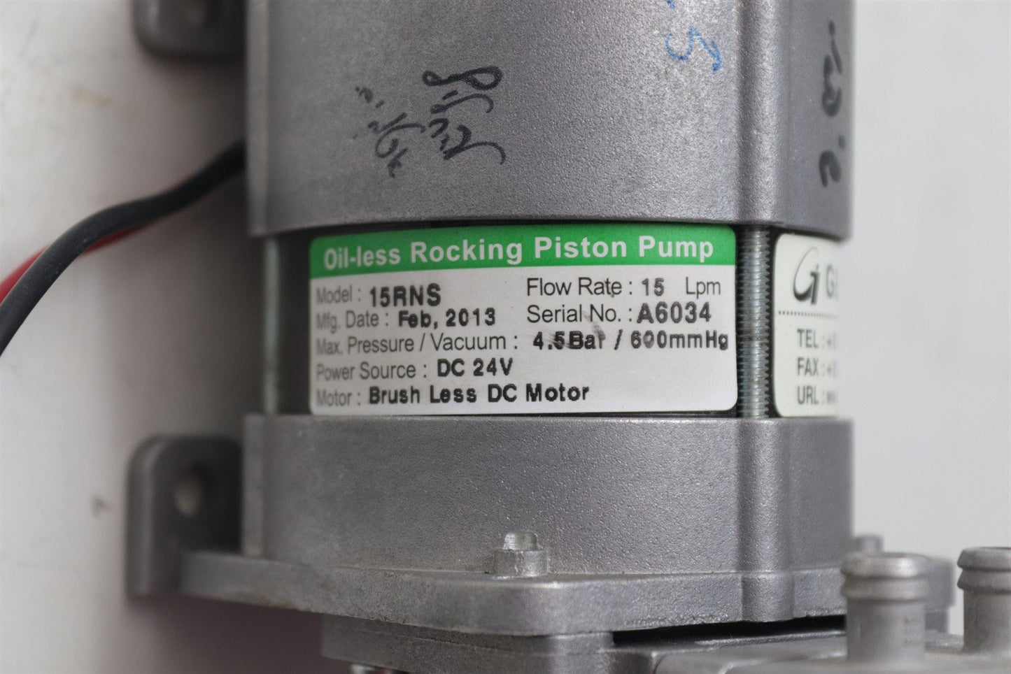 G&M Oil-less Rocking Piston Pump 15RNS