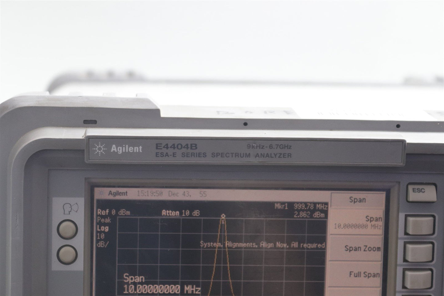 Agilent Keysight E4404B Spectrum Analyzer 9 kHz - 6.7GHz Tested