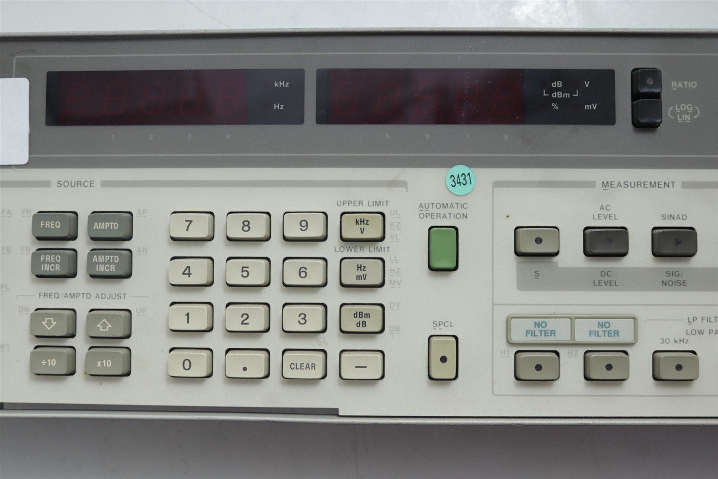 HP Agilent 8903B Audio Analyzer Front Panel Assy