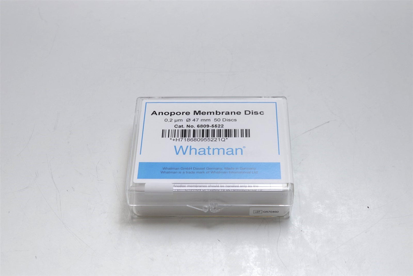 New Whatman Anopore Membrane Disc Filters Membrane 0.2um 47mm 50discs 6809-5522