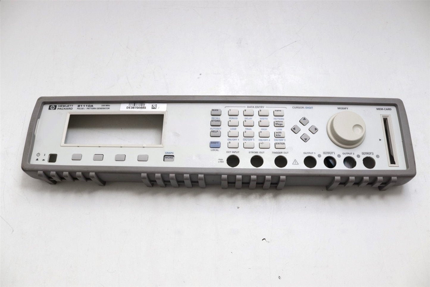 HP Agilent 81110A 330 MHz Pulse Signal Generator Front Panel Assy