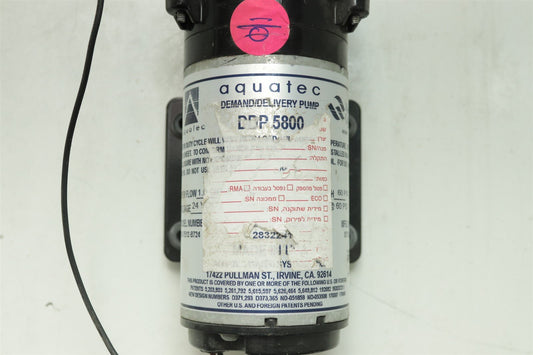Aquatec DDP 5800 Pump 24VDC 2.3Amps@60PSI 1GPM Flow