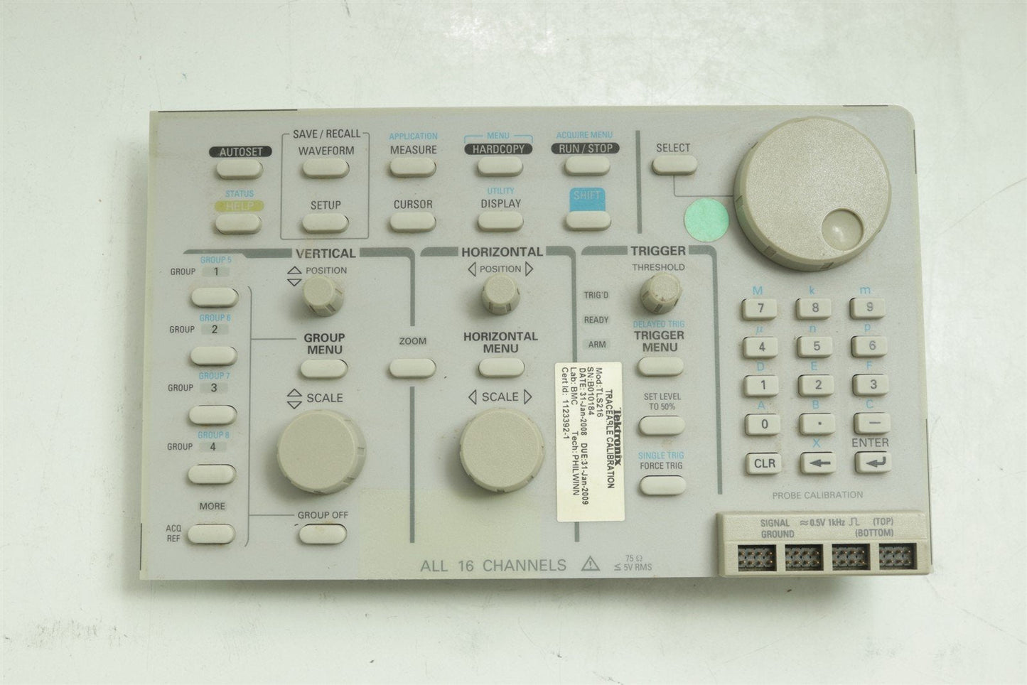 Tektronix TLS-216 Logic Scope Front Panel 671-2469-01