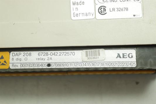 AEG Modicon DAP208 Discrete Output Relay Module 6728-042.272570