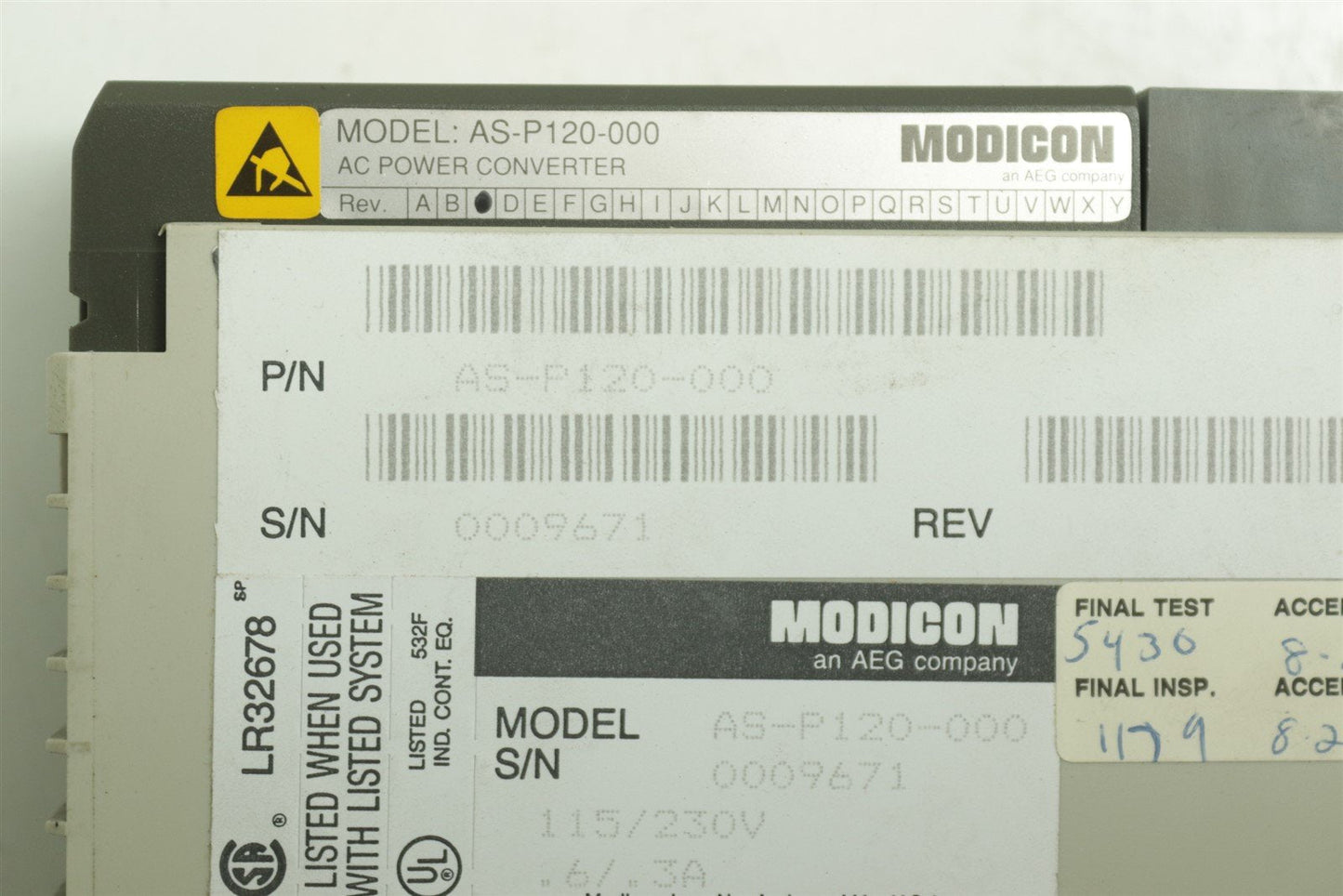 AEG Modicon AC Power Converter Model: AS-P120-000