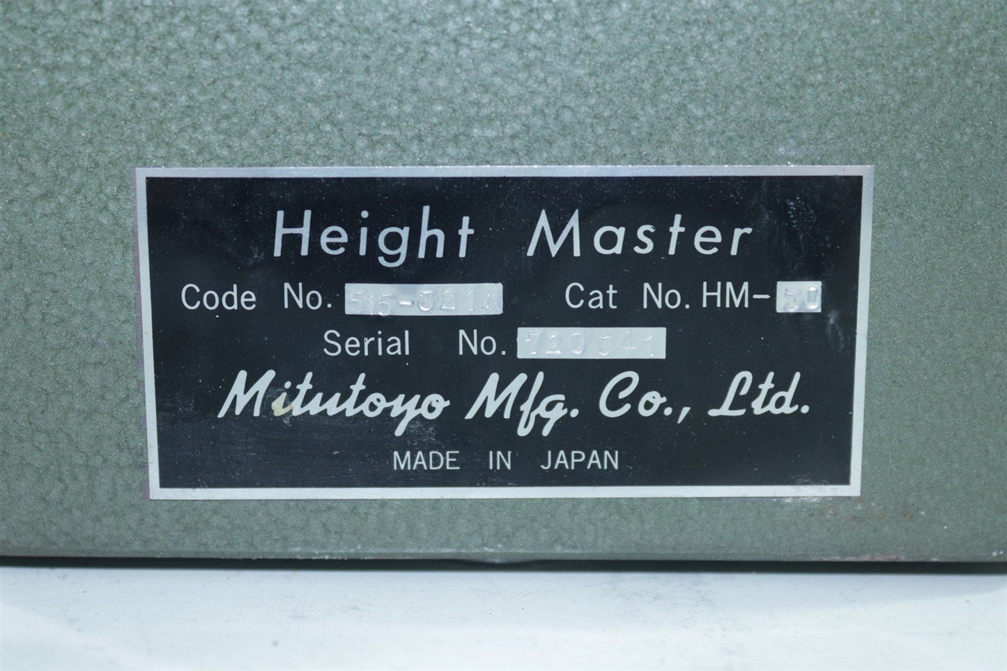 Mitutoyo Height Master 515-521N Calibration Standart
