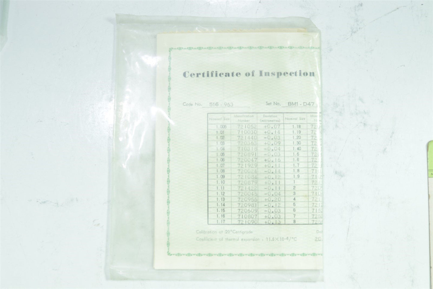 Mitutoyo Height Master 515-521N Calibration Standart