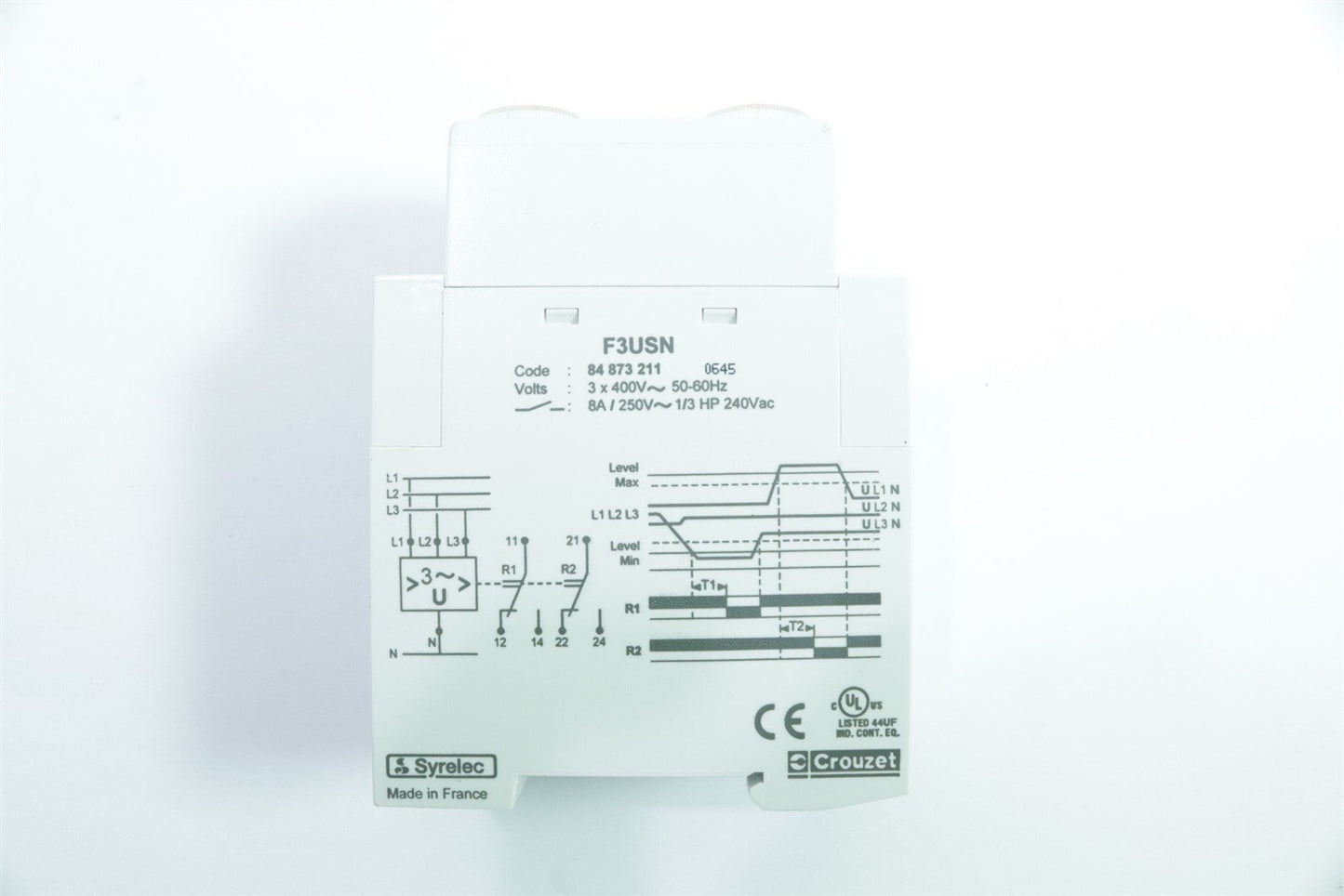 Crouzet F3USN 3 Phase Voltage control relay 84 873 211
