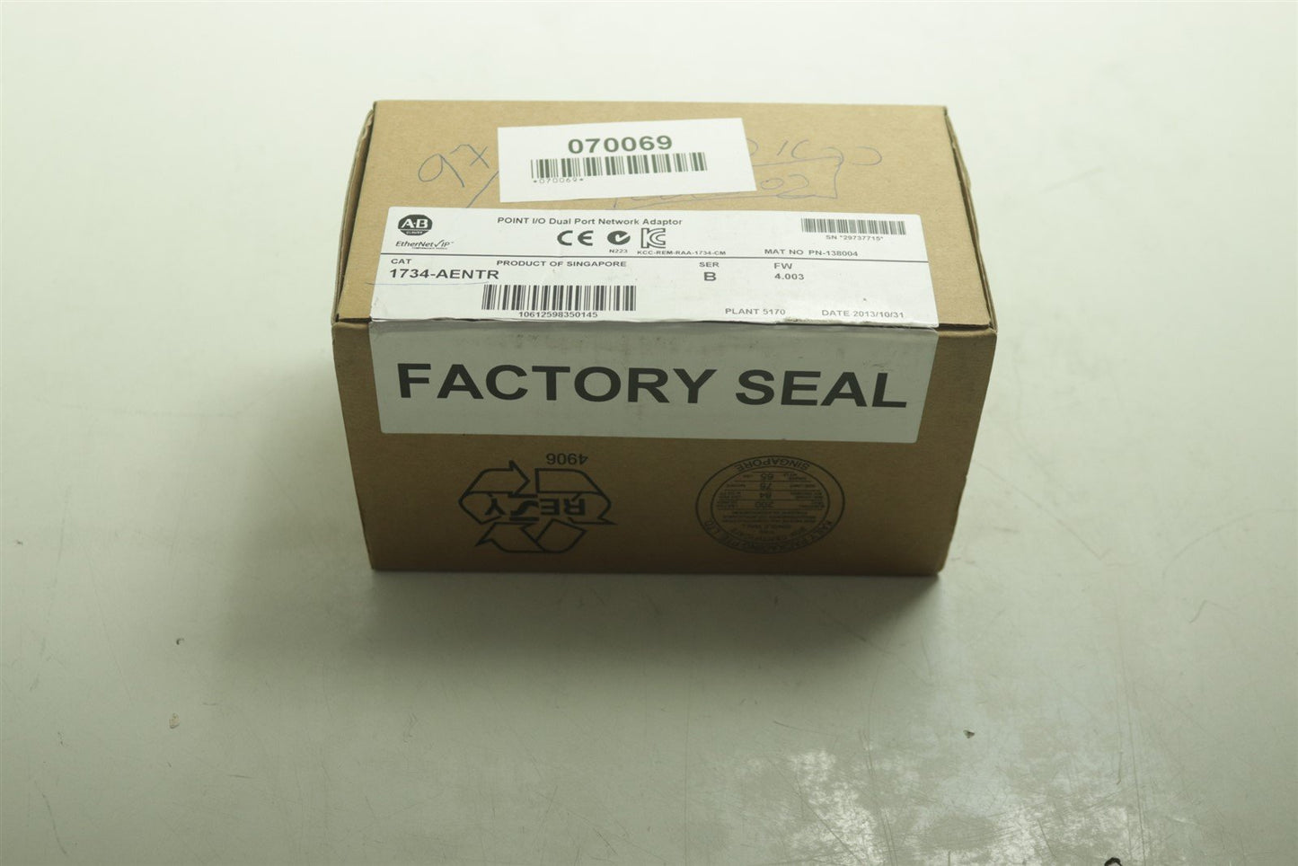 Allen Bradley 1734-AENTR Point I/O Dual Port Network Adaptor 138004 New