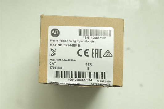 Allen Bradley 1794-IE8 B Flex 8 Point Analog Input Module New