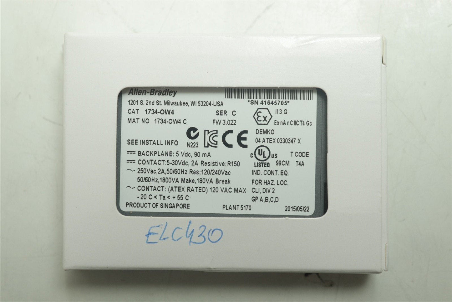 NEW Allen Bradley 1734-OW4 POINT I/O 4 Point Digital Output Module 1734OW4