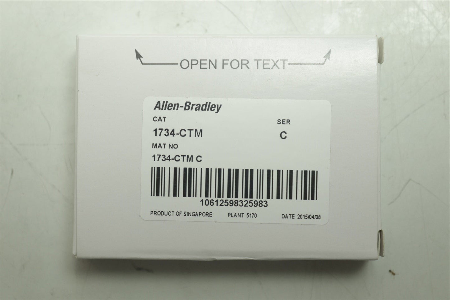 NEW Allen Bradley 1734-CTM Point I/O Common Terminal Module 1734CTM