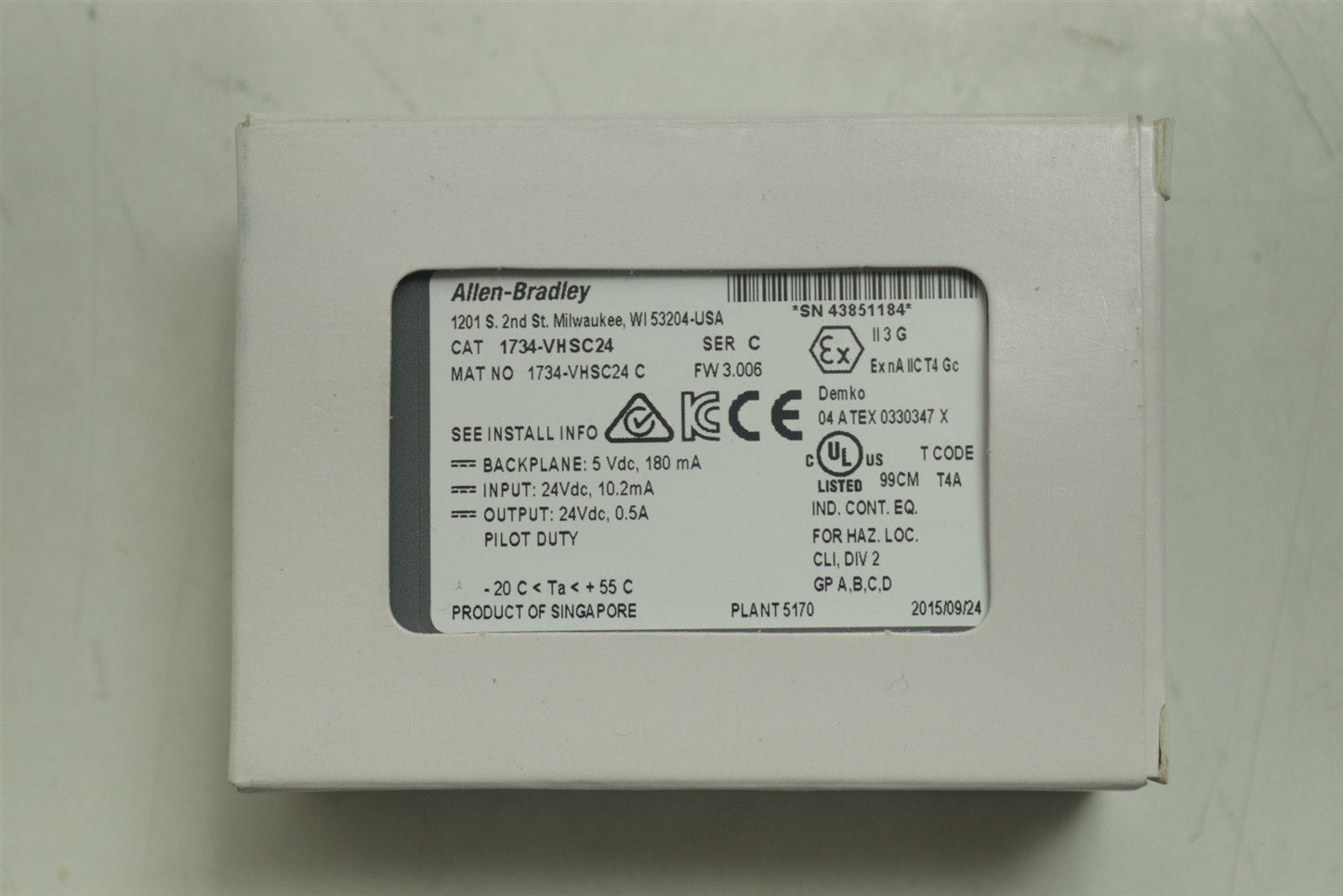 NEW Allen Bradley 1734-VHSC24 Point I/O Very High Speed Counter 1734VHSC24