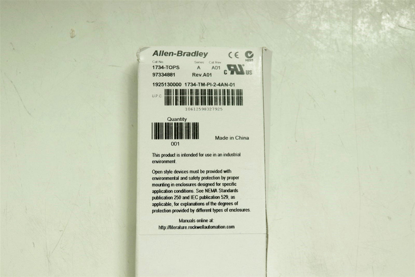NEW Allen Bradley 1734-TOPS Point I/O Screw Terminal Base AB 1734TOPS