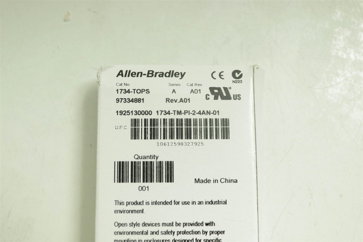 NEW Allen Bradley 1734-TOPS Point I/O Screw Terminal Base AB 1734TOPS