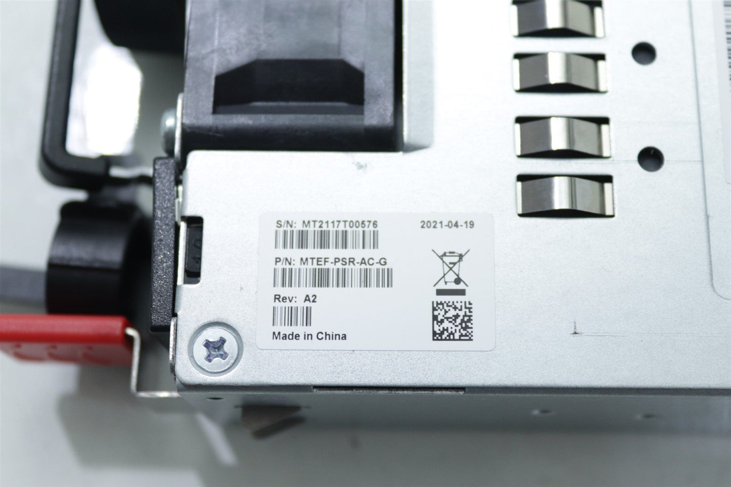 Mellanox Nvidia MTEF-PSR-AC-G 460W Power Supply With C2P Air Flow FSF007
