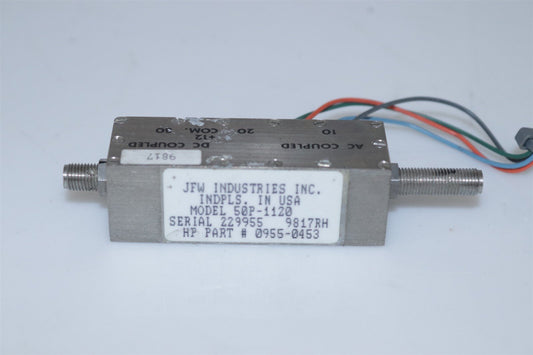JFW 50P-1120 RF SMA Step Attenuator 0-60dB HP Agilent Part 0955-0453