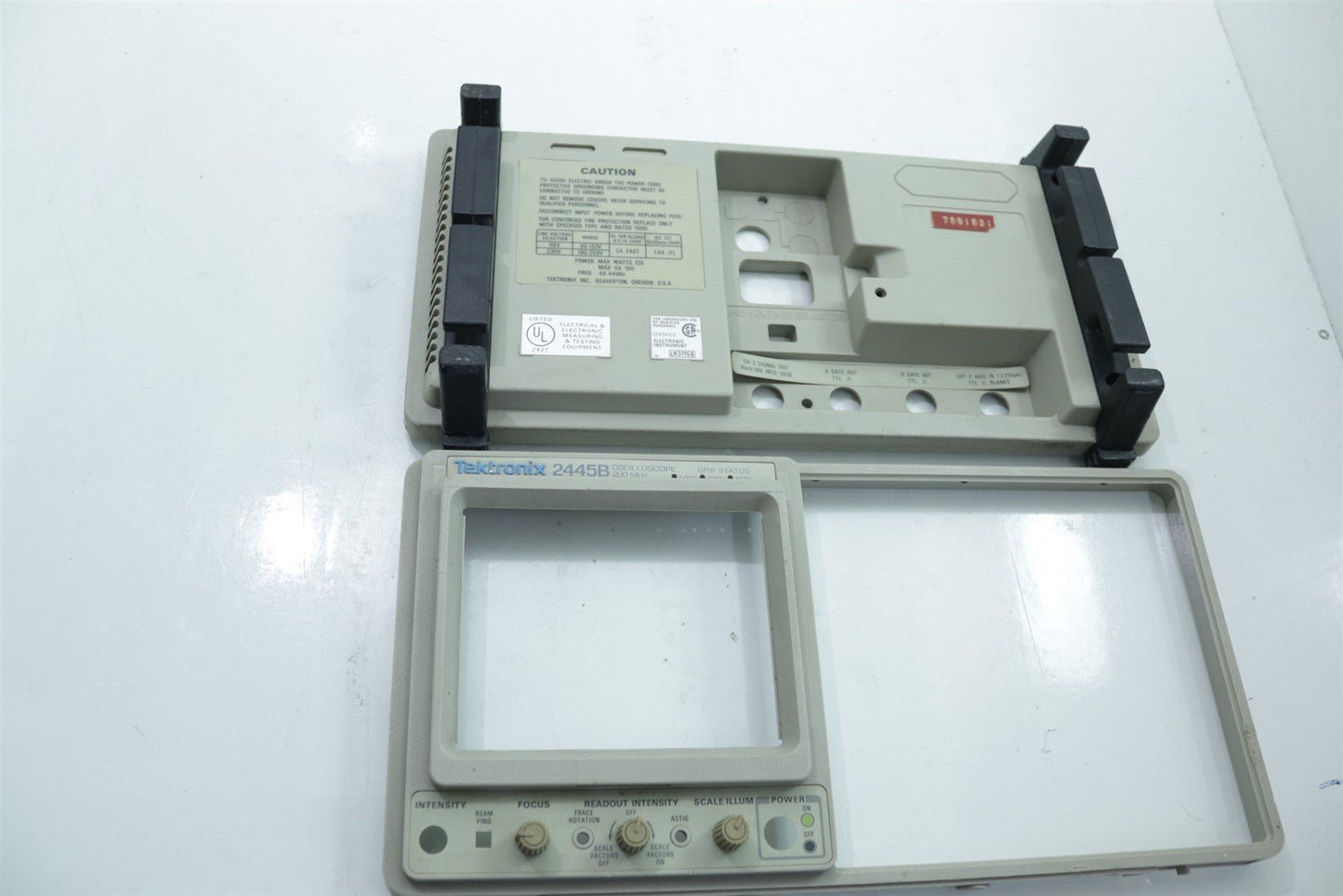 Tektronix 2445B Digital Oscilloscope 200MHz Front and Rear Plastic Cover