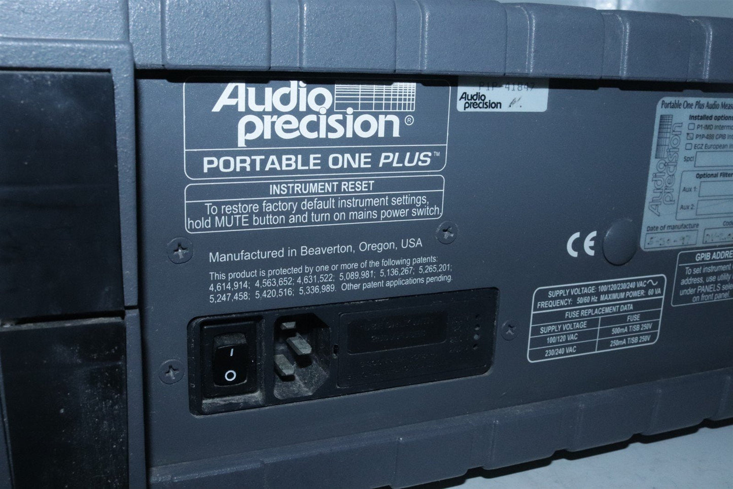 Audio Precision Portable One Plus Audio Analyzer P1P