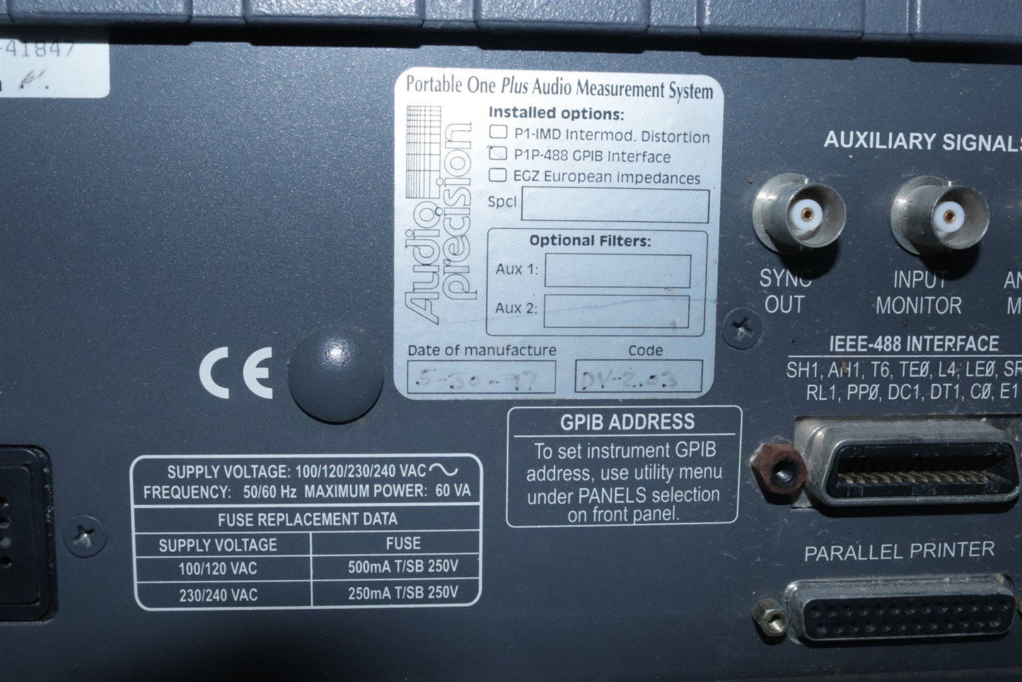 Audio Precision Portable One Plus Audio Analyzer P1P