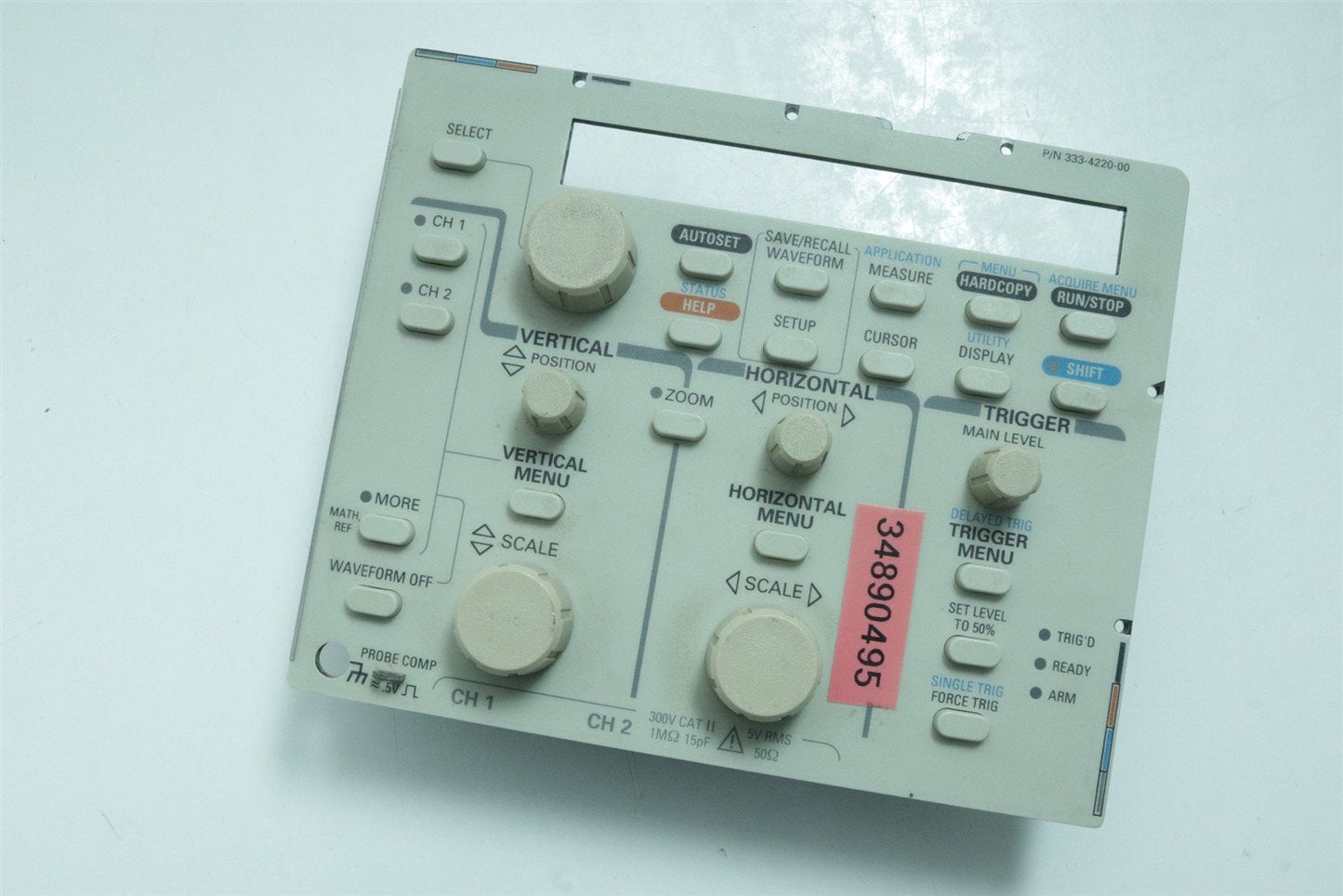 Tektronix TDS 430A Oscilloscope G9D-1893-01 Cage 80009 Front Panel Card