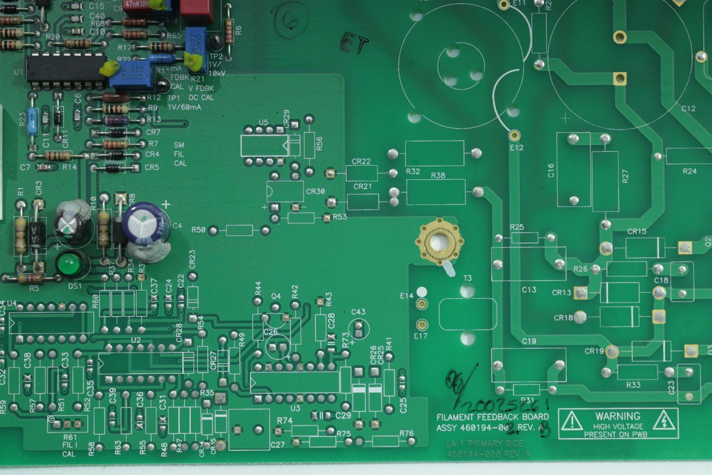 Philips CT Brilliance Filament Feedback Board 460194-00