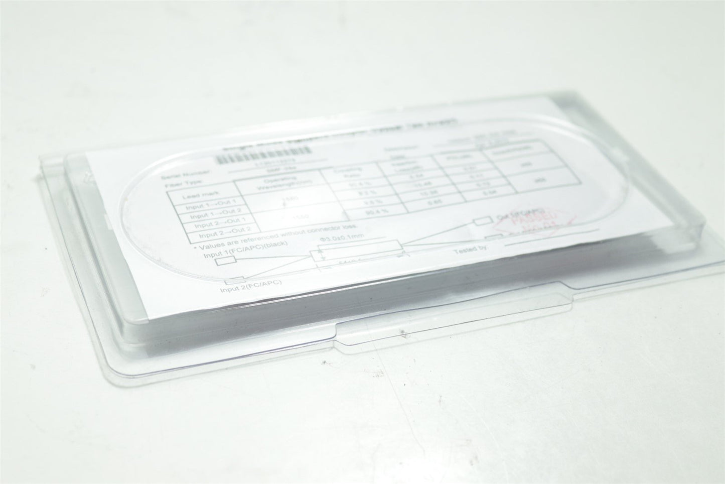 AFW Technologies Single Mode Standard Coupler SMF-28e w/ Optical Test Report