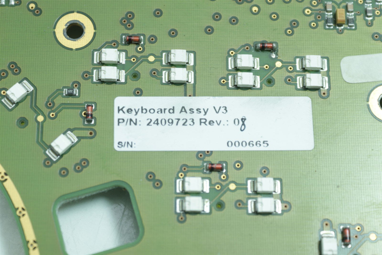 GE HealthCare Vivid I Keyboard Assy V3 Board 2409723