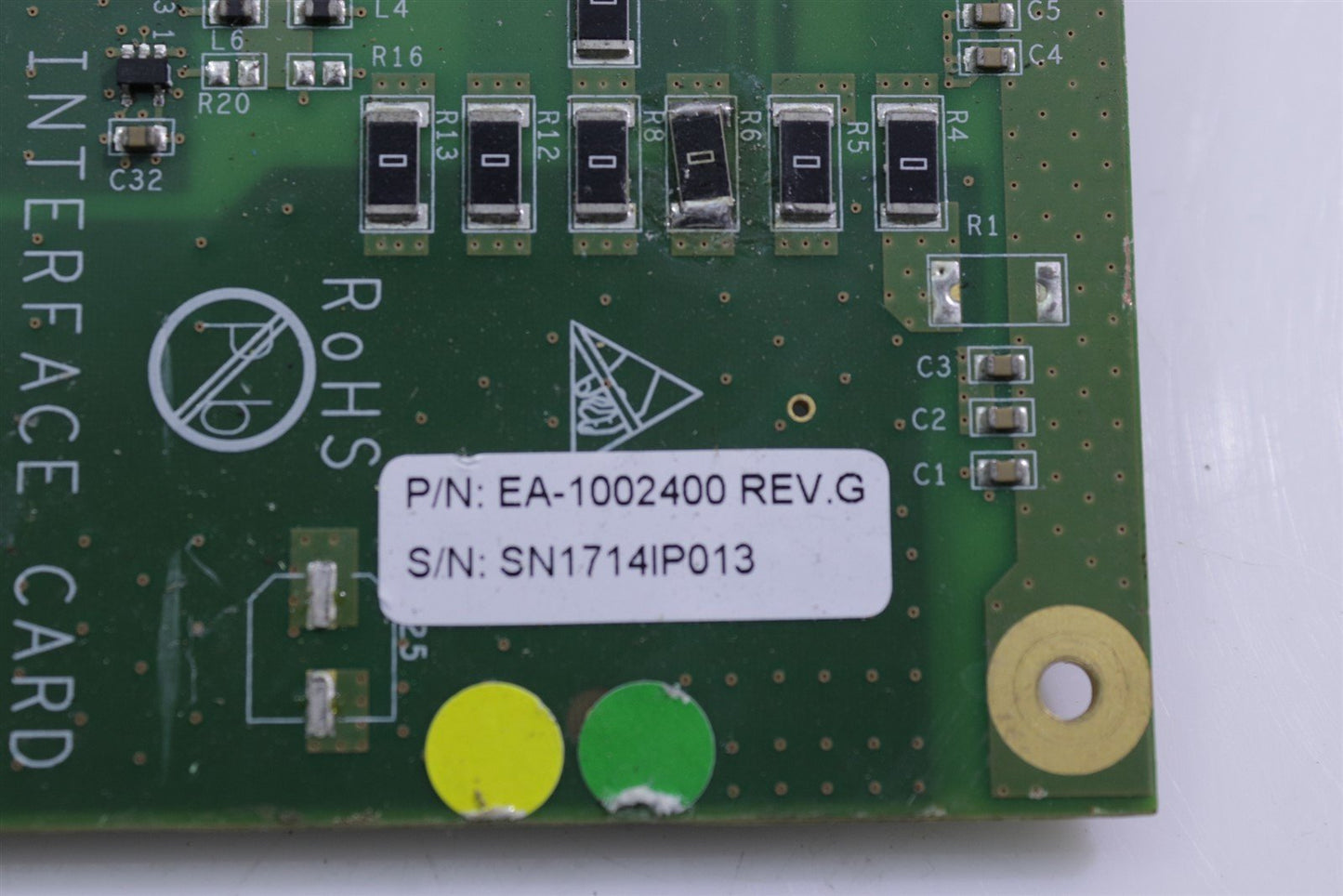 Lumenis Lightsheer Interface Card EA-1002400-B Assy EA-1002400 Rev G For Parts