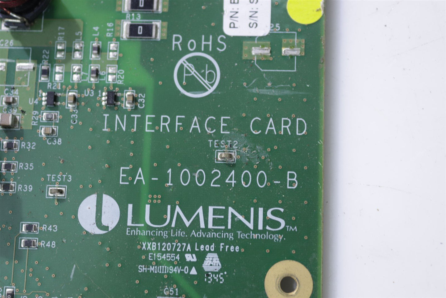 Lumenis Lightsheer Interface Card EA-1002400-B Assy EA-1002400 Rev G For Parts