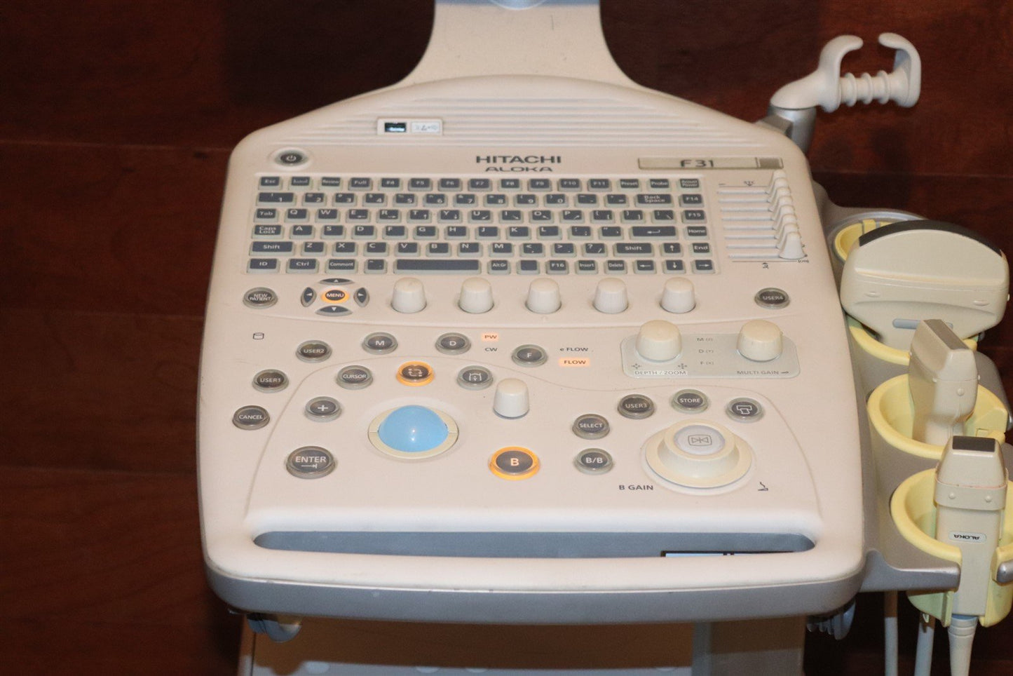 Hitachi Aloka Ultrasound F31 3 Probes Included