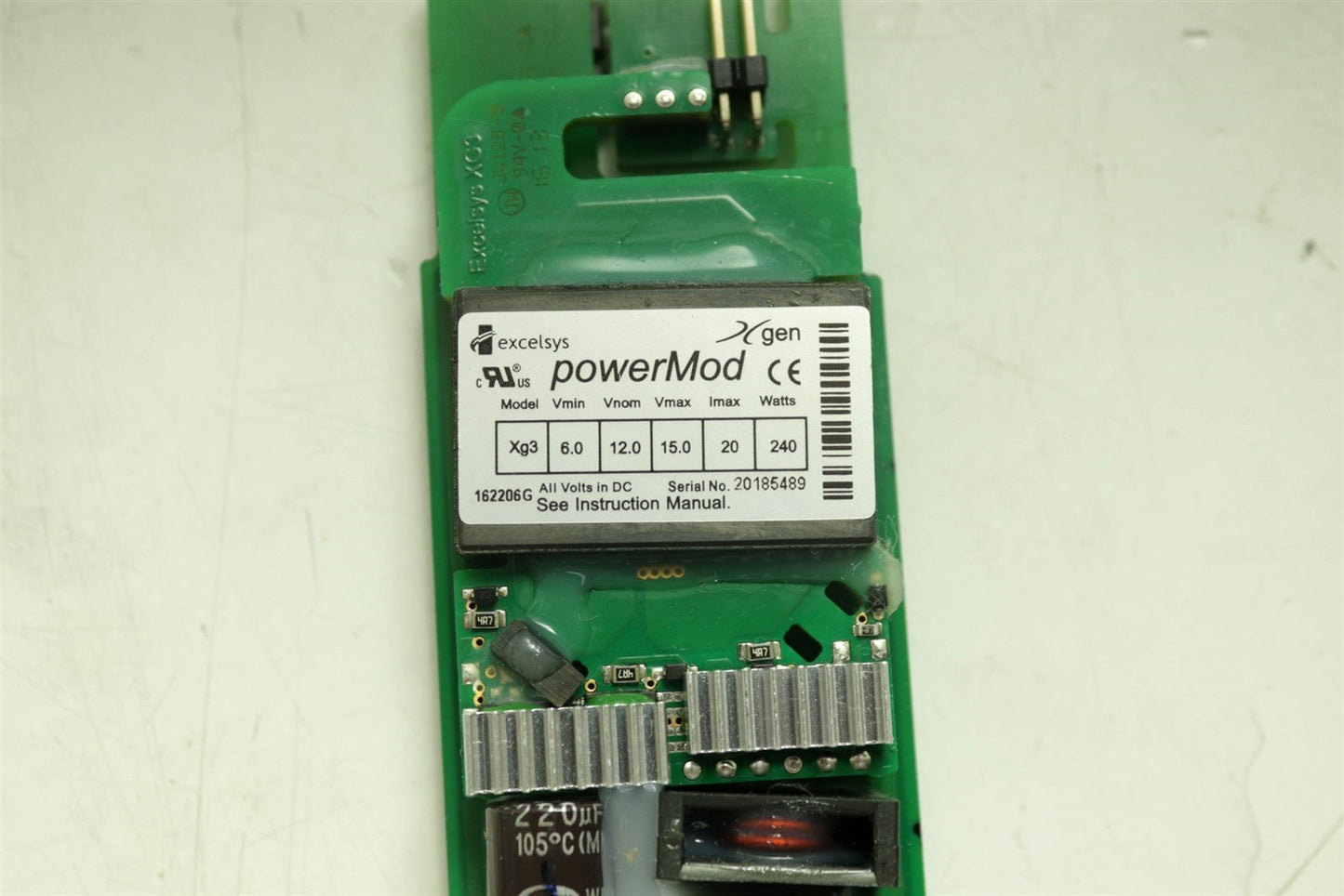 TESTED Excelsys PowerMod Xg3 Modular 12V 240W 6.0V-15.0V 20Amps