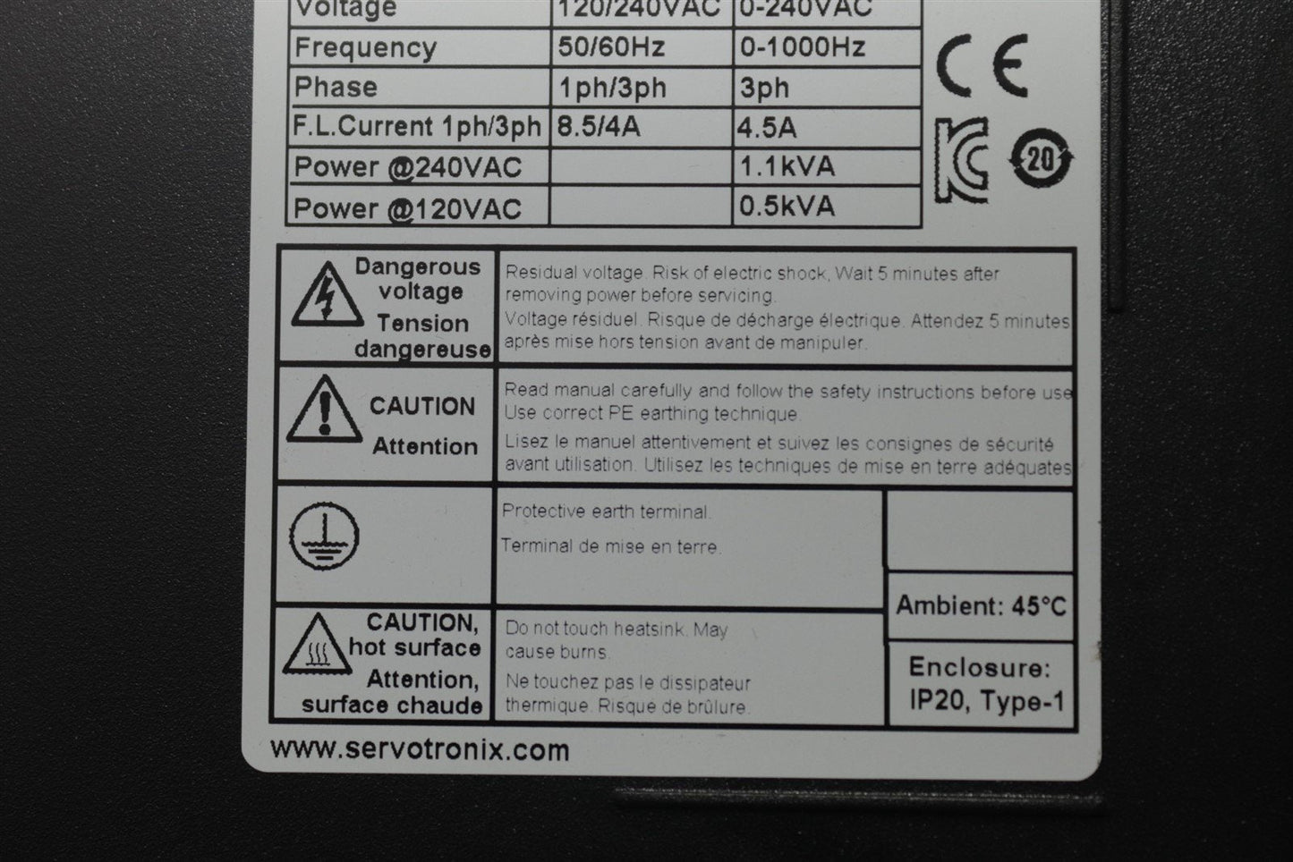 Panasonic AC Servo Drive 200W 3Φ 1.6A MADLN15SE